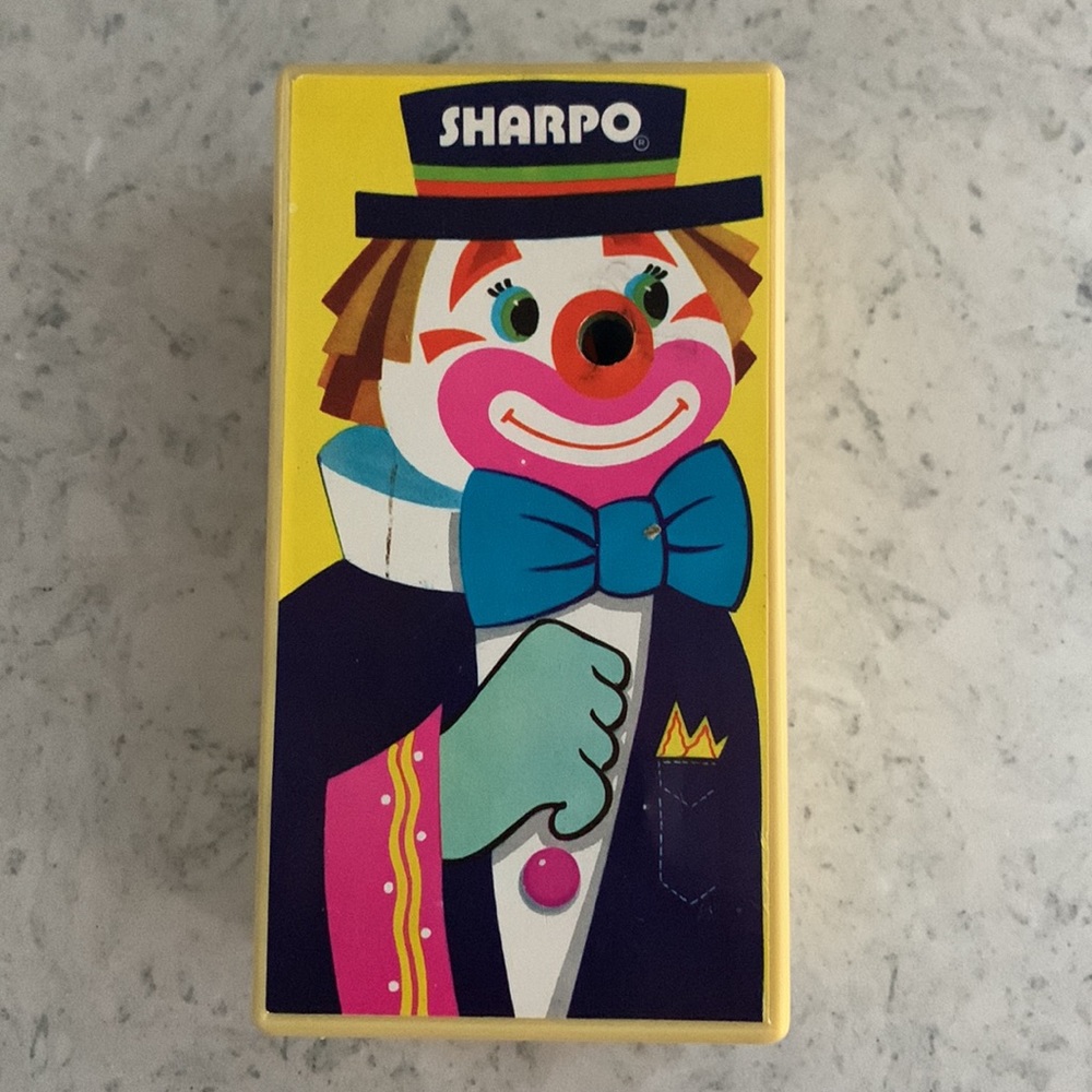 Vintage Sharpo Clown Pencil Sharpener in box by Nasta